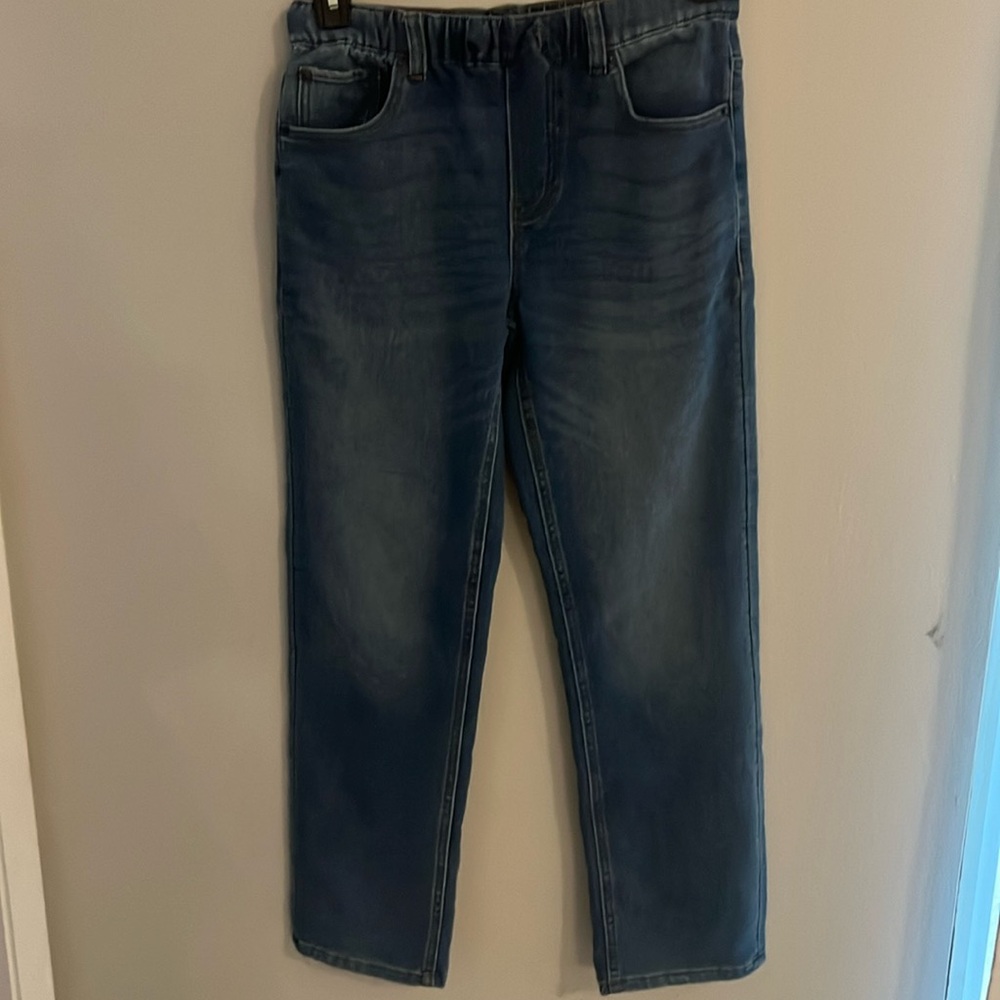 Lucky Brand Cotton Blend Women’s Elastic Waist Straight leg jeans size 14/16